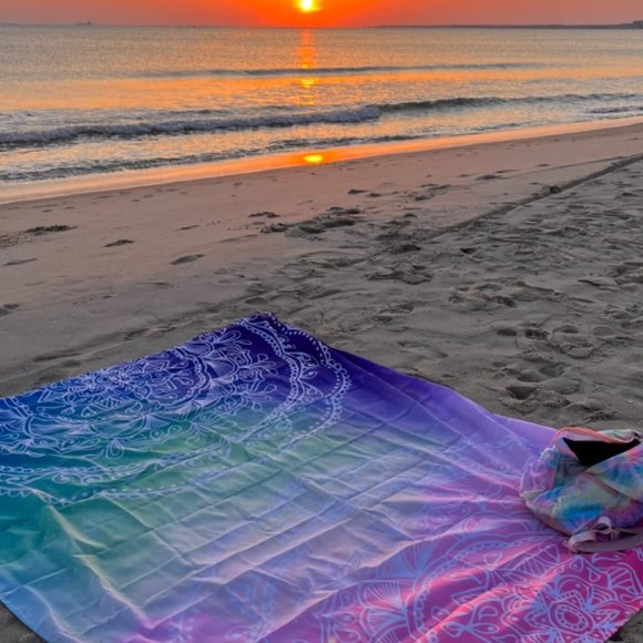 Boho sand proof beach blanket - Picture 2 of 7